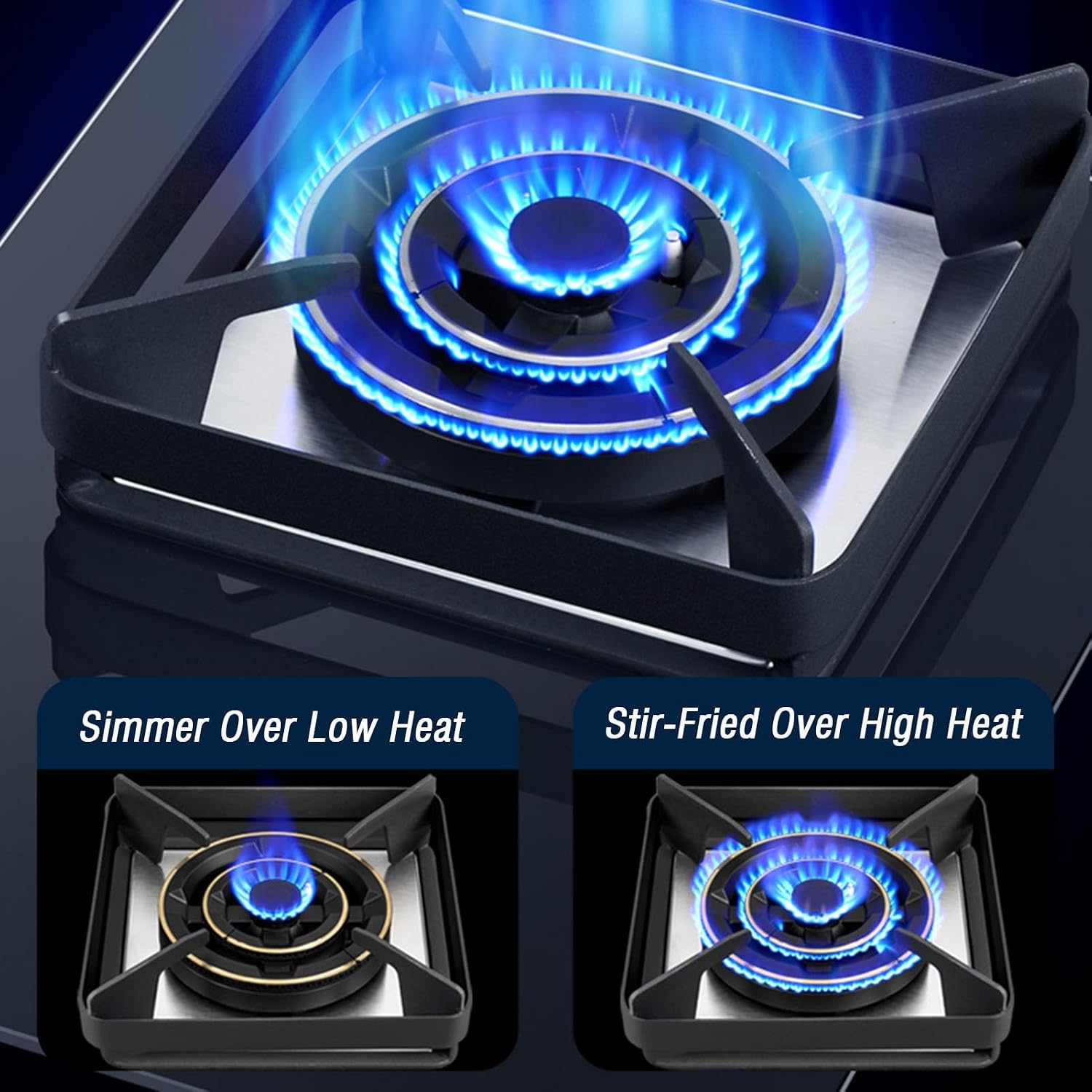 Propane Gas Stove,Desktop Propane Gas Stove,Tempered Glass Single Burner Propane Stove,Max 17742.4BTU Suitable for Apartments, Kitchens and More (Color : NG)