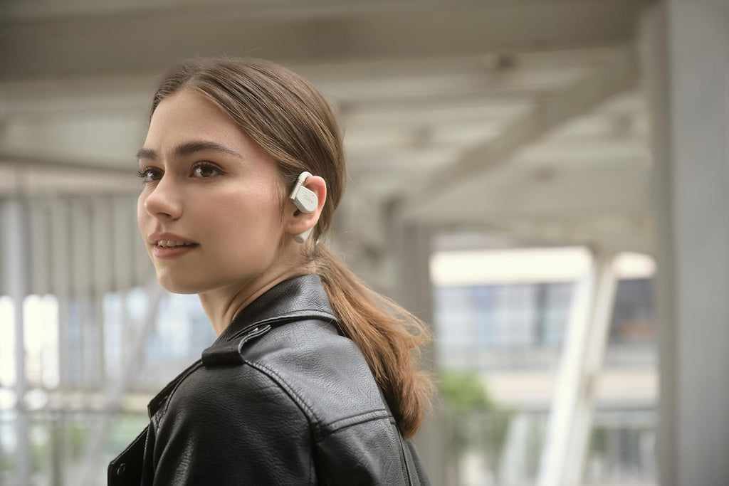 Cleer ARC II Open-Ear True Wireless Bluetooth Headphones,Snapdragon Sound,Multipoint Connection,Secure Fit,IPX5 Waterproof,Crystal Clear Calls,35 Hours Playtime,for iPhone & Android (Light Grey)