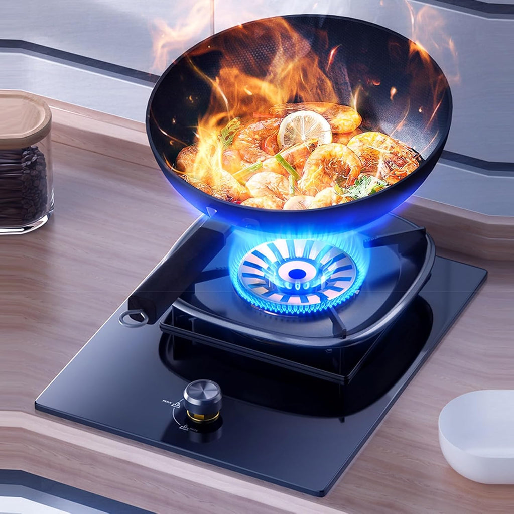 Gas Cooker,Household Tabletop 5.2kW High-Fire Stove, Single-Burner Embedded Gas Cooker,for Family Restaurants Food Stalls(LPG)
