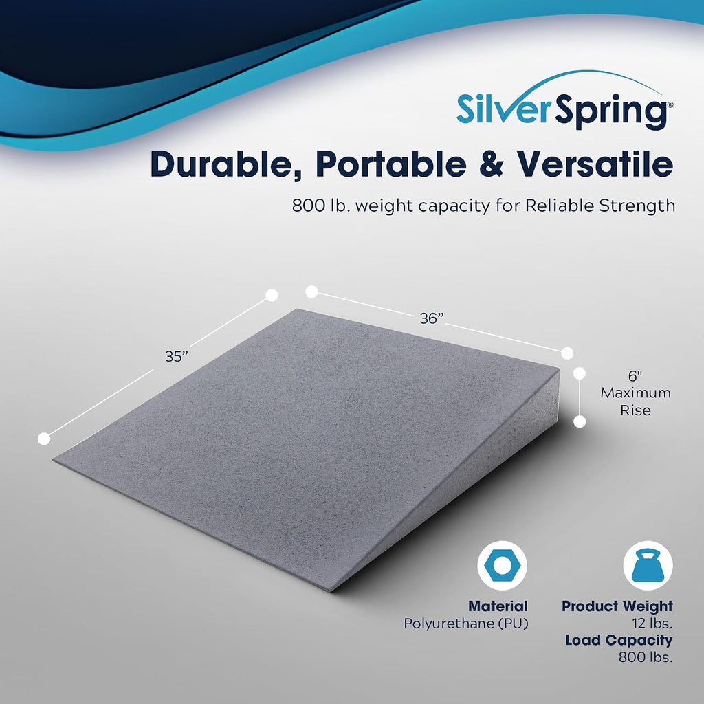 VersaRamp 6' Rise Lightweight Foam Threshold Ramp, Portable Access for Wheelchairs and Mobility Scooters at Doors, Curbs and Steps, 800 Lb Capacity