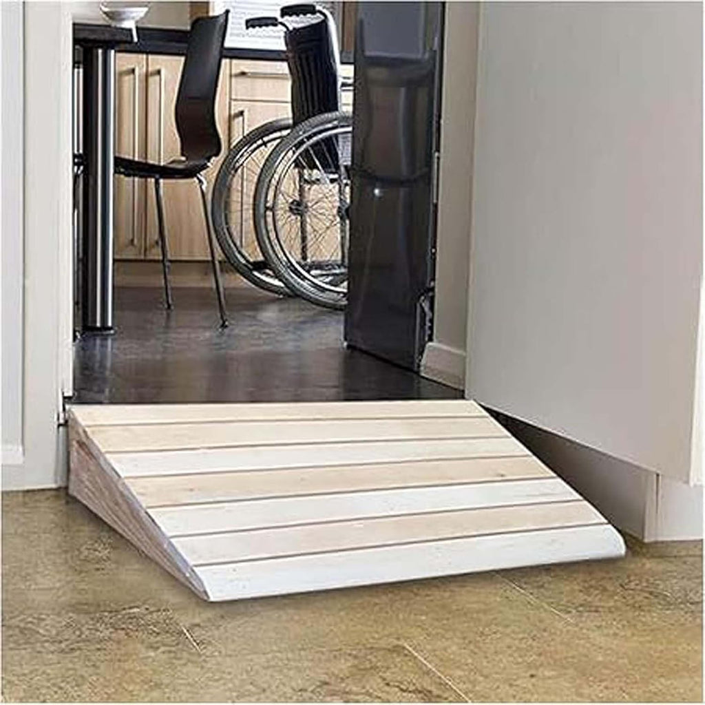 Threshold Ramps 27.5x13x5in, Doorway Ramp Non Slip, Wooden Portable Wheelchair Ramp, Easily Carried, for Pets/Kids/Elderly/Disabled,Wheelchairs Walkers Car Motorcycle