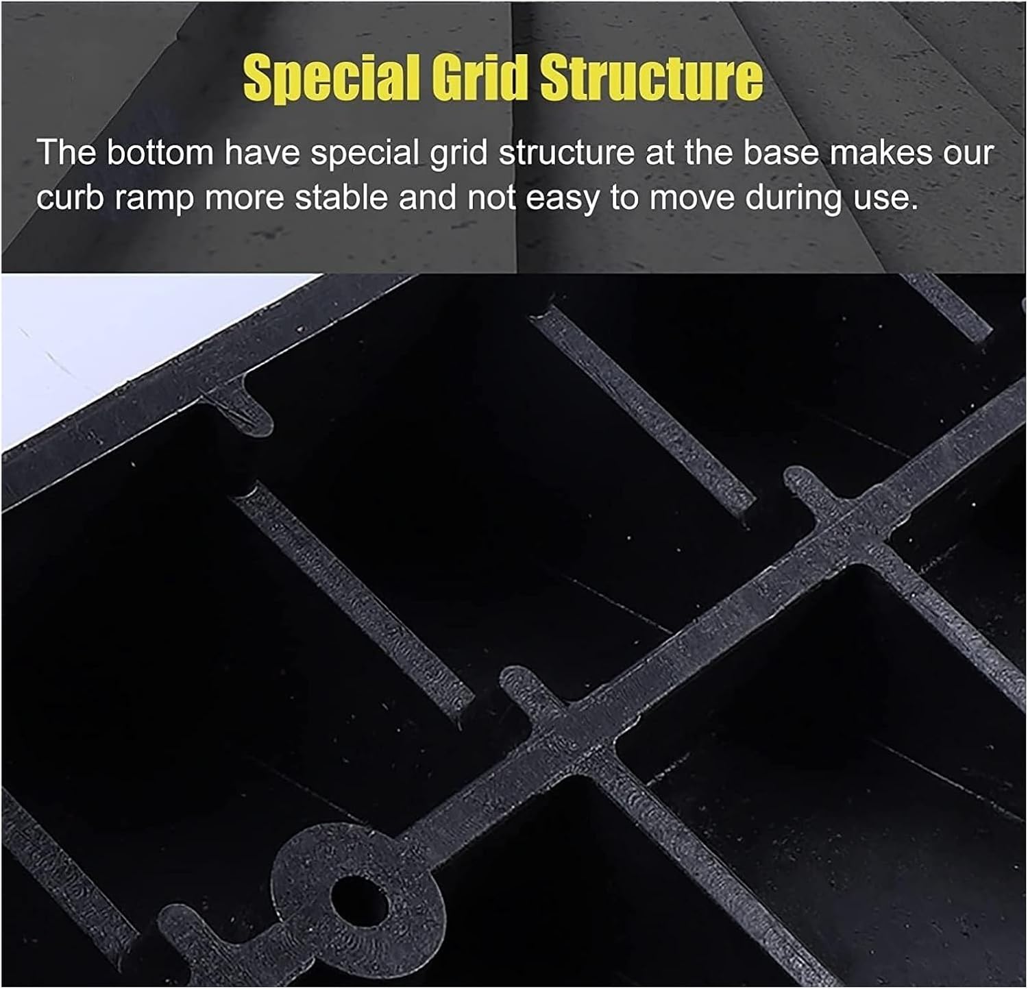 Threshold Ramp Wheelchair Ramp Rubber Speed Bump Non-Slip Wheelchair Ramp Heavy Duty Portable Threshold Ramp for Driveway/Loading Dock/Pedestrian Scooter Ramp Anti-Slip (Size : 4cm/1.5in)