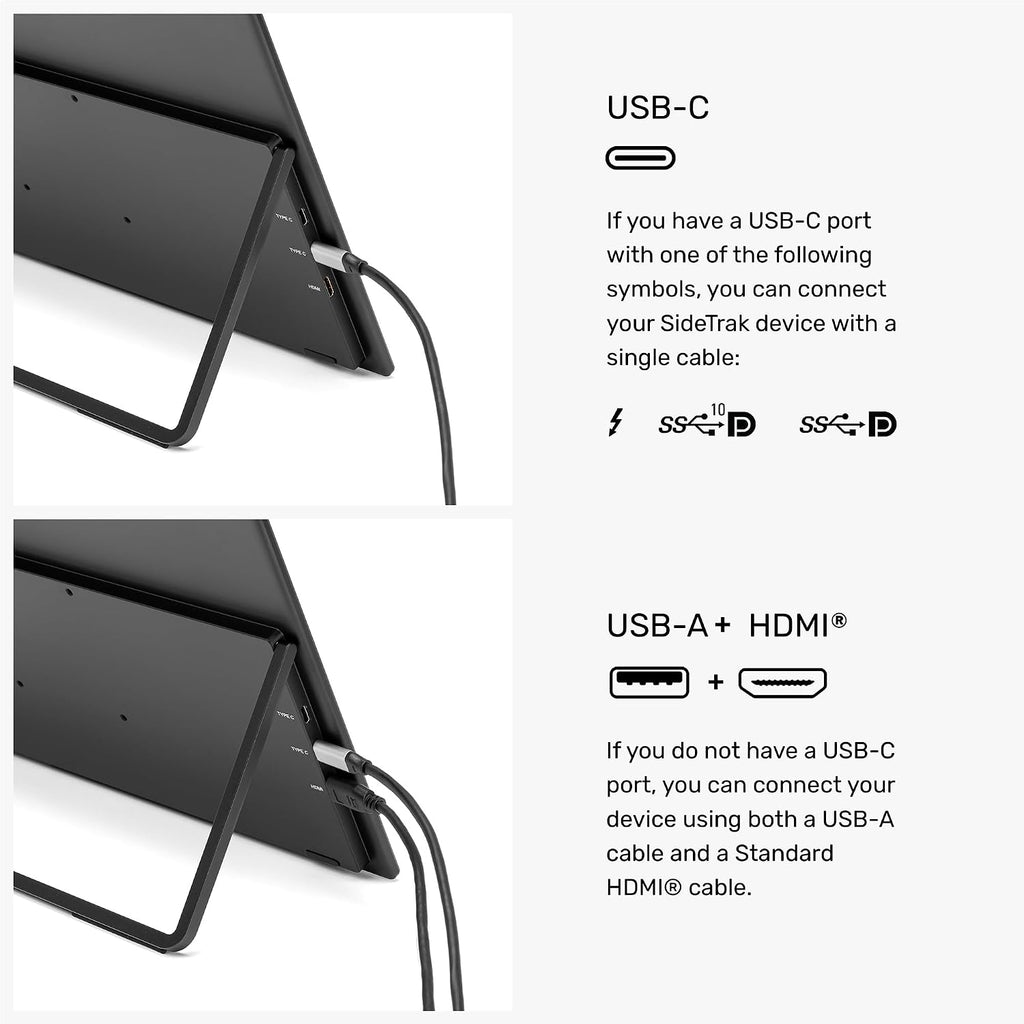 SideTrak Solo Book 15.6' Foldable Dual Screen Portable Monitor - FHD Portable Stacked Monitor, External Display for Laptop, Extender with Stacked Dual Monitors for Mac, PC, and Chromebook