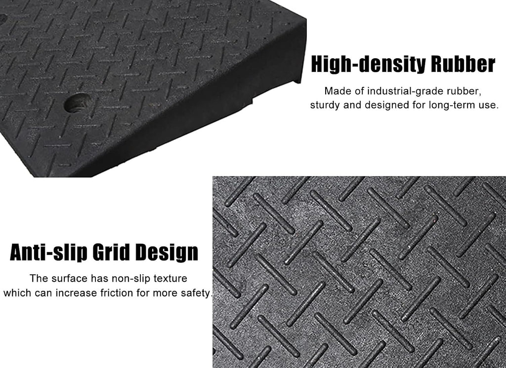 Rv Vehicle Curb Ramp 1.5inch / 2inch / 3inch / 4inch Rise, Entry Handicap Steps Heavy Duty Threshold Ramps, for Truck Lawn Mower Motorcycle (Size : 5cm/2in)