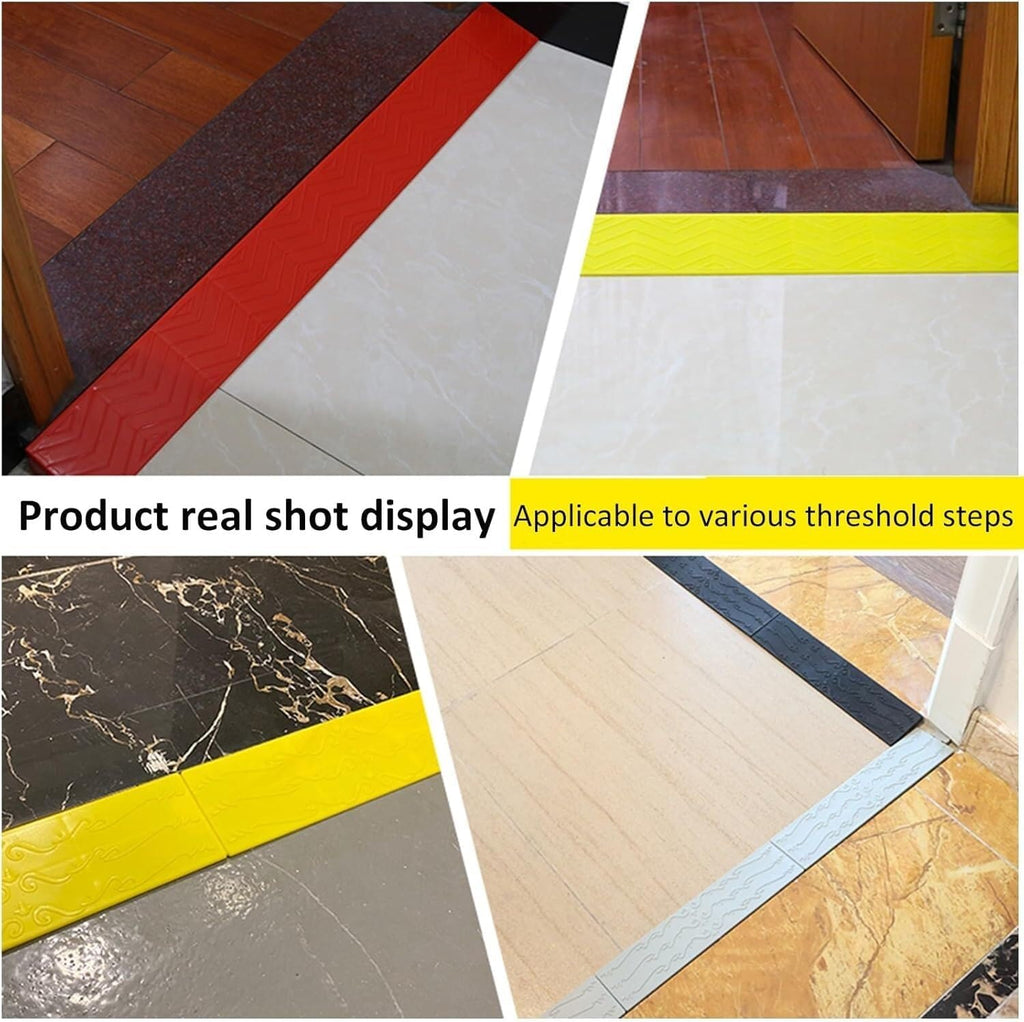Rubber Ramps Threshold Ramp, Home Wheelchair, Plastic, Suitable for Entrances, Doorways, Bathrooms(Svart,10 * 3cm/4 * 1.1in)