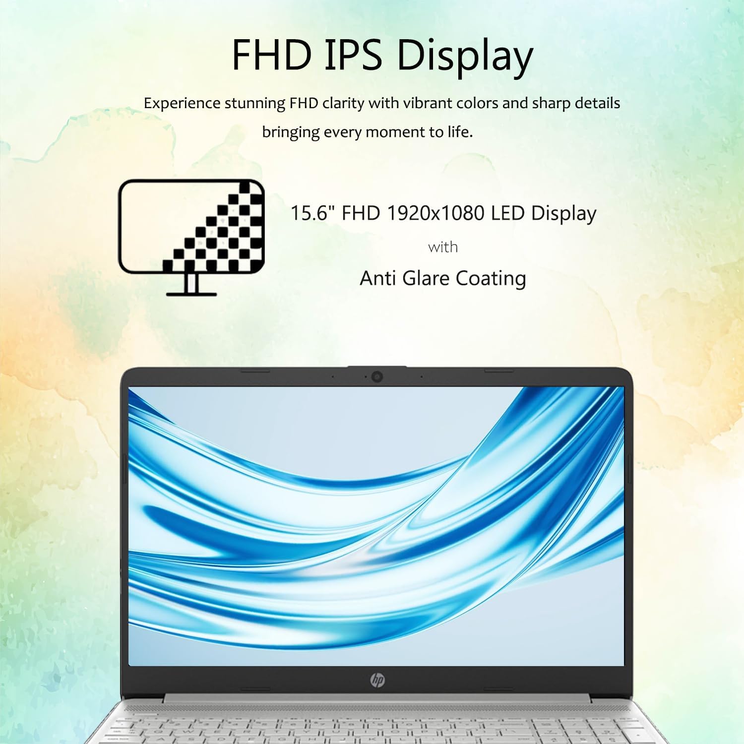 HP 15 Laptop for School, Work, and Home + Microsoft Office 365, 4GB RAM, 256GB SSD, 15.6' FHD 1080p LED Display, Copilot AI, Fast Intel Processor, HDMI, Windows 11 Pro