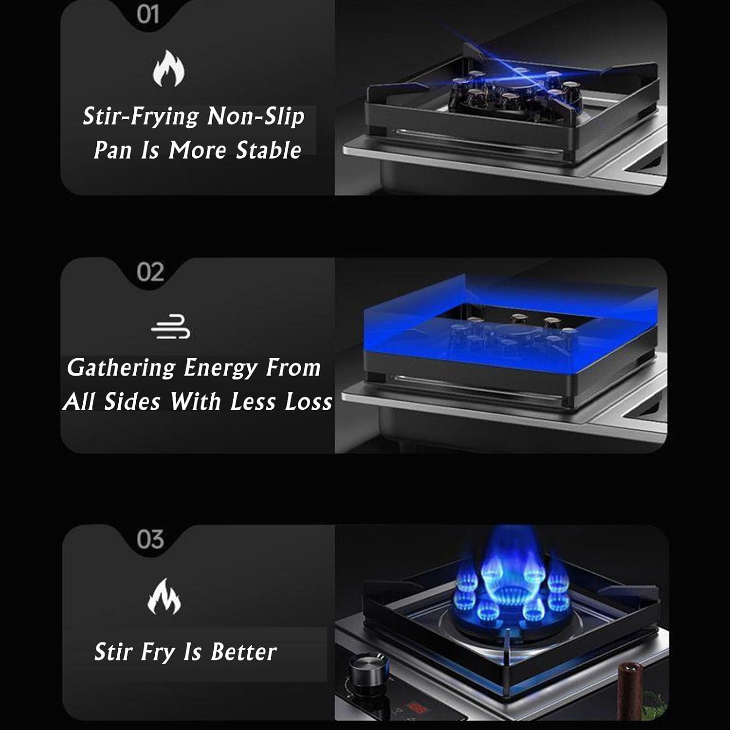 Portable Gas Stove,1 Burner Propane Stove,Max 17742.4BTU Tempered Glass with Pulse Electronic Ignition for Indoor Kitchen, Open Kitchen and Apartment (Color : Black, Size : NG)