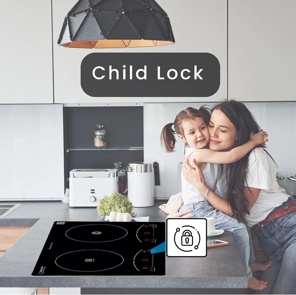 Equator 20-inch Electric Hybrid Cooktop with 1 Induction & 1 Ceramic Burners Dual Cooking Modes for Flexible, Fast, and Efficient Cooking Sleek Built-in Design