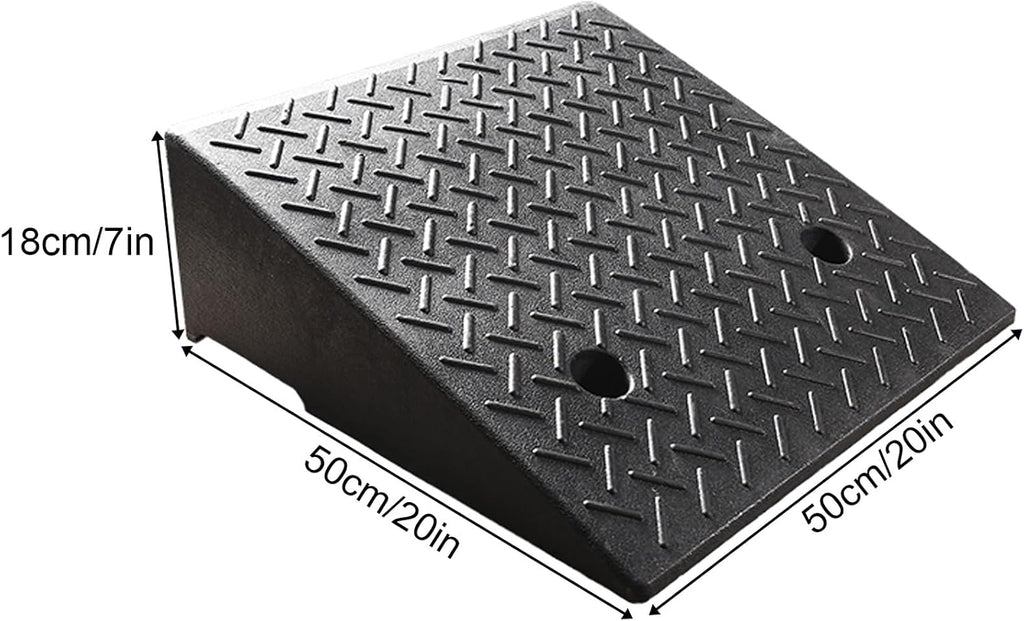 Portable Curb Ramp, Multiple, Threshold Ramp for Home, Sidewalk, Bikes, Motorcycles, Wheelchairs, Good Load-Bearing(50 * 50 * 18cm/20 * 20 * 7in)