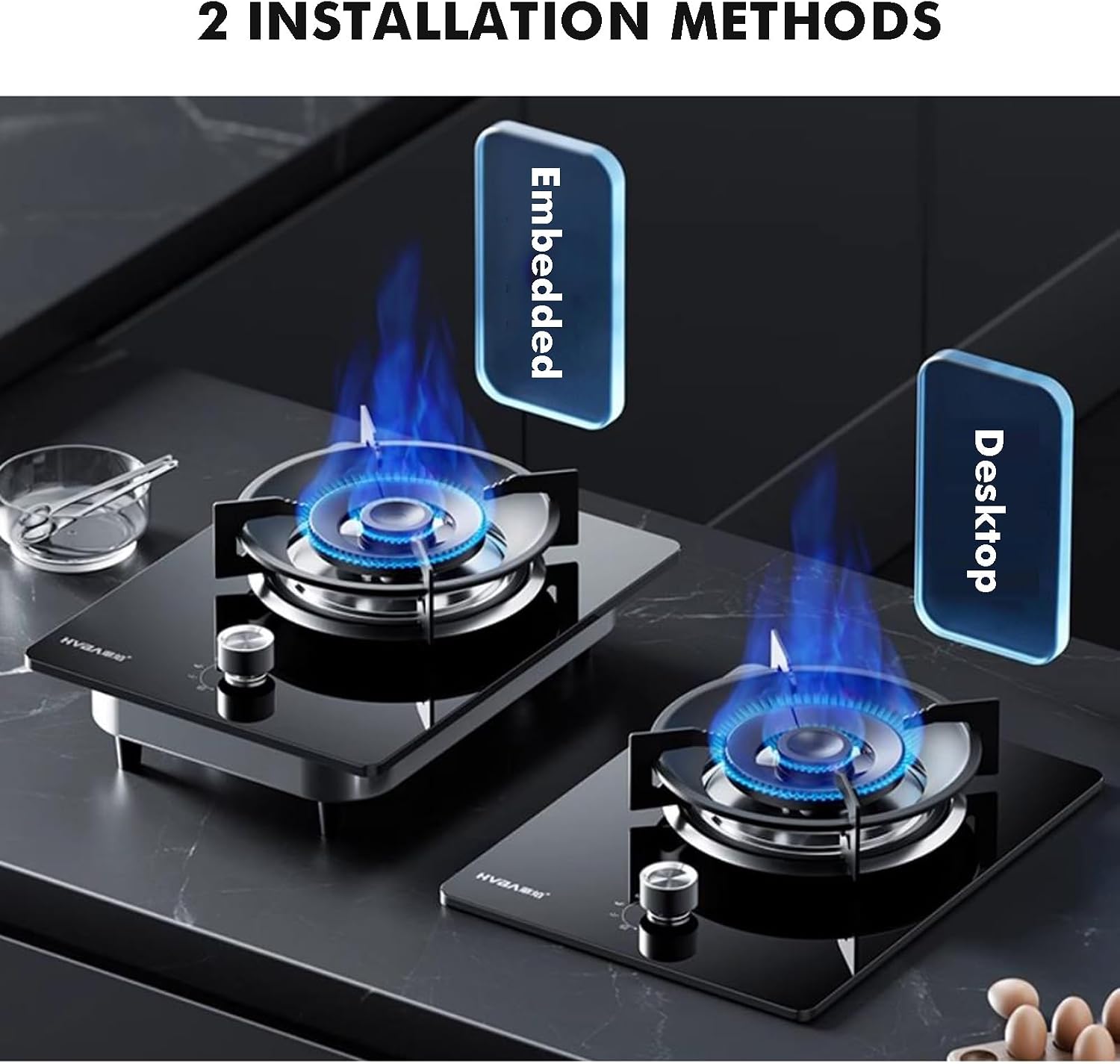 Gas Cooker 1 Burner,Kitchen Counter Top Stove,5.2KW High-fire Frying Pan,with Flameout Protection,for Natural Gas/liquefied Petroleum Gas(LPG)