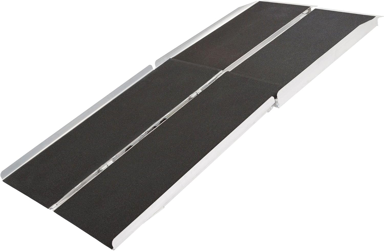 6' Portable Wheelchair Ramp for Home Steps & Entry, 600 lb Capacity, Folding, Non-Slip, for Scooter, Walker, Rollator, Silver Spring