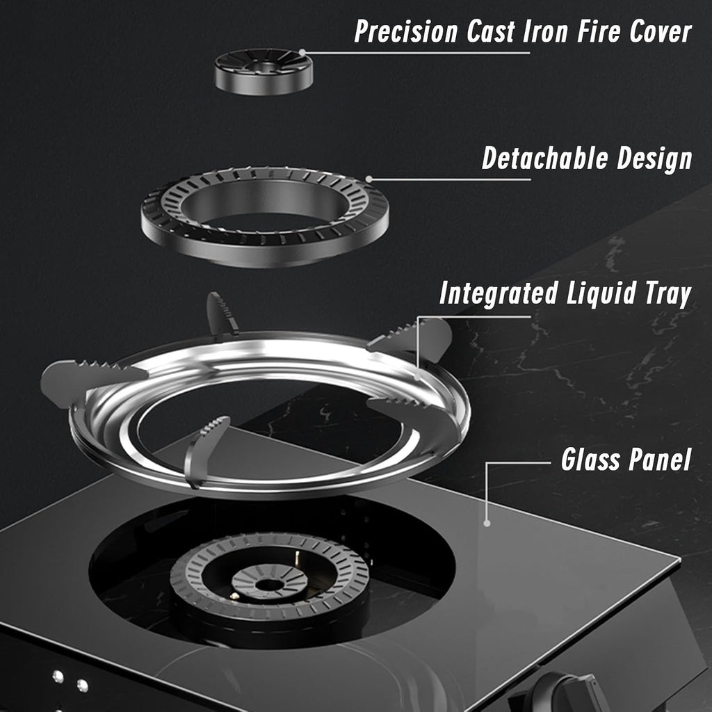 Portable Gas Stove,Cassette Stove,Max 17742.4BTU Single Burner Cassette Stove Piezo-Ceramic Ignition for Camping Cooking Car Travel Home and Apartment (Color : NG, Size : Style 2)