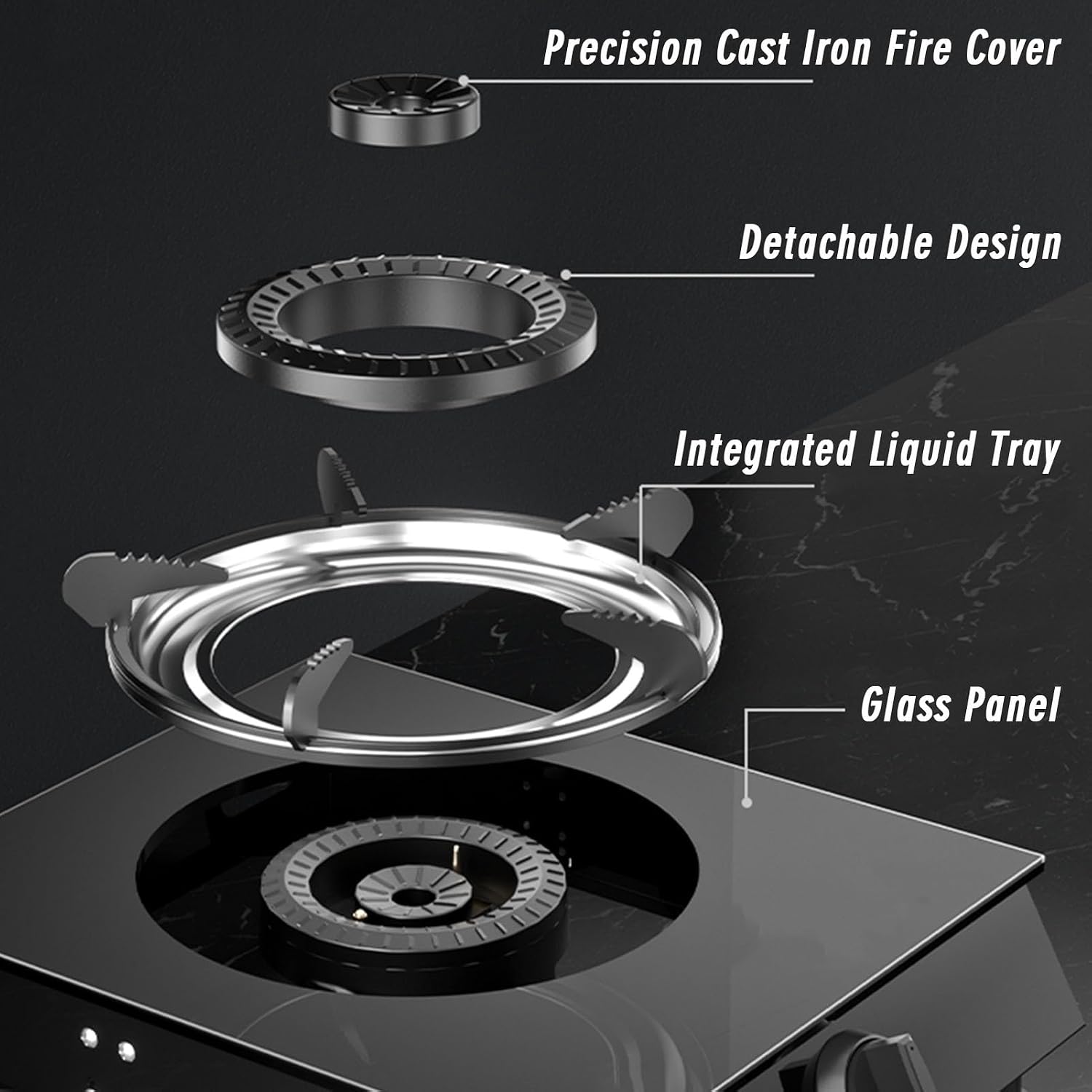 Portable Gas Stove,Cassette Stove,Max 17742.4BTU Single Burner Cassette Stove Piezo-Ceramic Ignition for Camping Cooking Car Travel Home and Apartment (Color : NG, Size : Style 2)