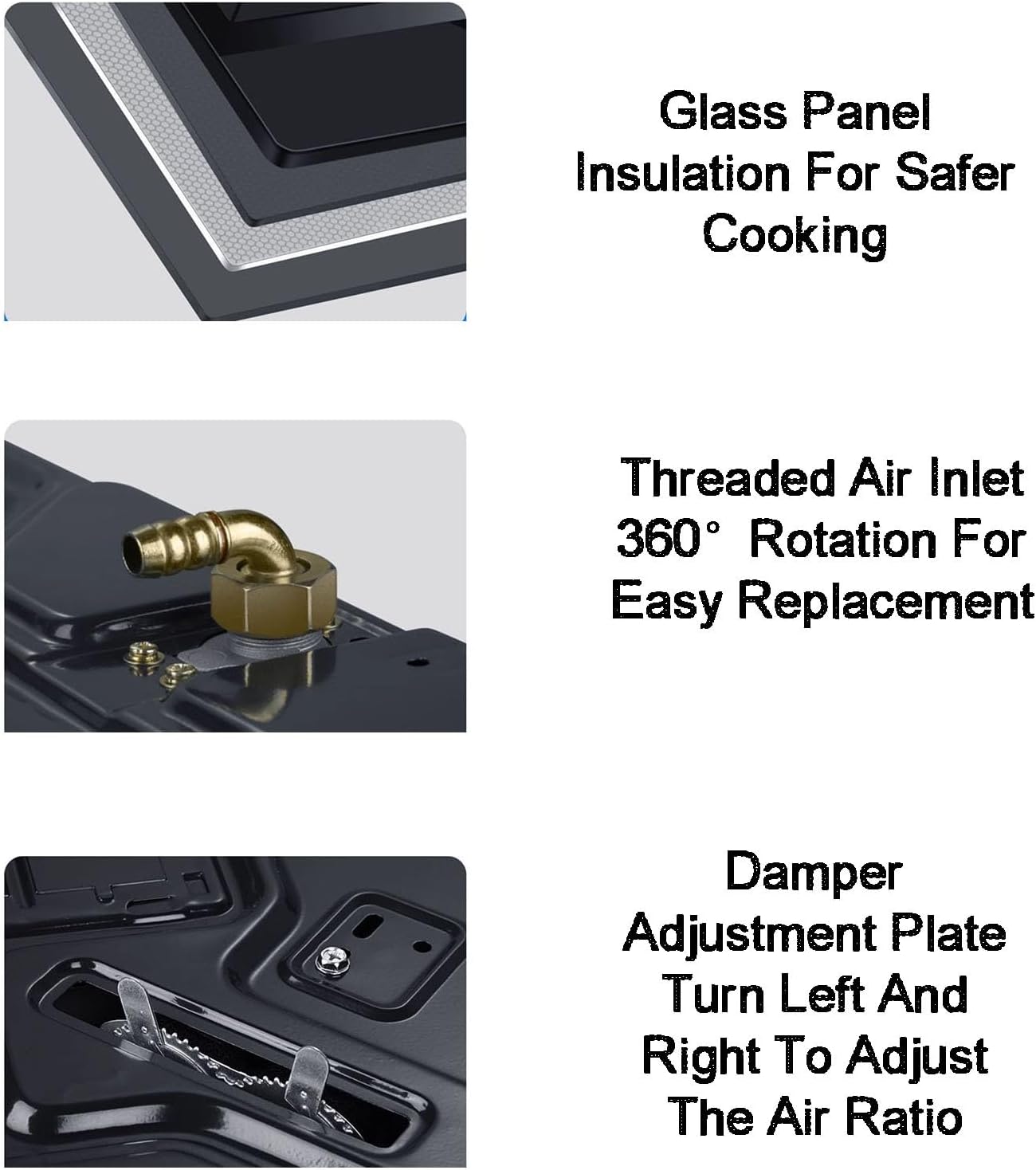 Gas Stove 1 Burner, Propane Cooktop,Portable Gas Cooktop with Thermocouple Protection,Lpg/Ng for Apartments(LPG)