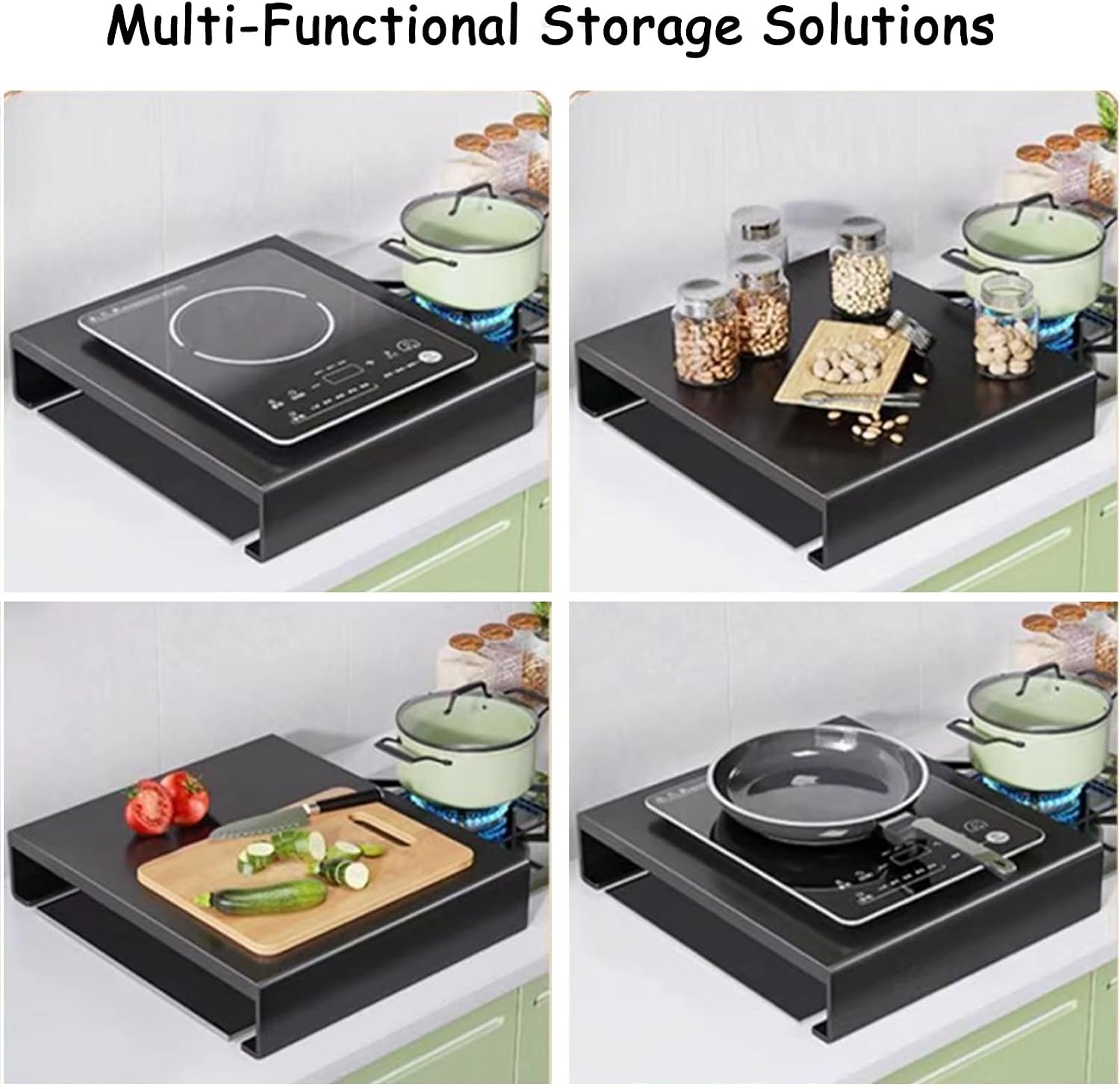 Gas Stove Cover Board 30 Inch Stovetop Cover Induction Cooktop Holder L Folded Edge for Counter Space, Sink, Rv and Electric(80x48x7cm)