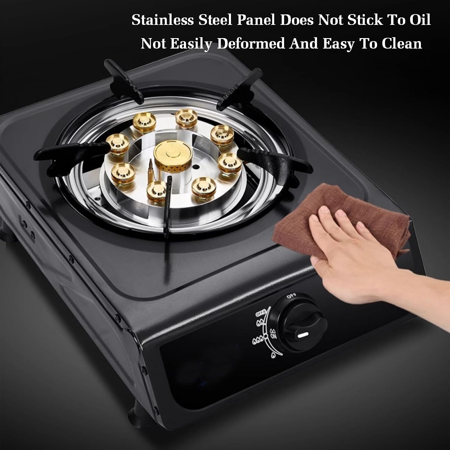 Gas Stove,Single Burner,Portable Gas Stove,Stainless Steel Catering 4.0kW Indoor Regulators,for Home Kitchen(LPG)