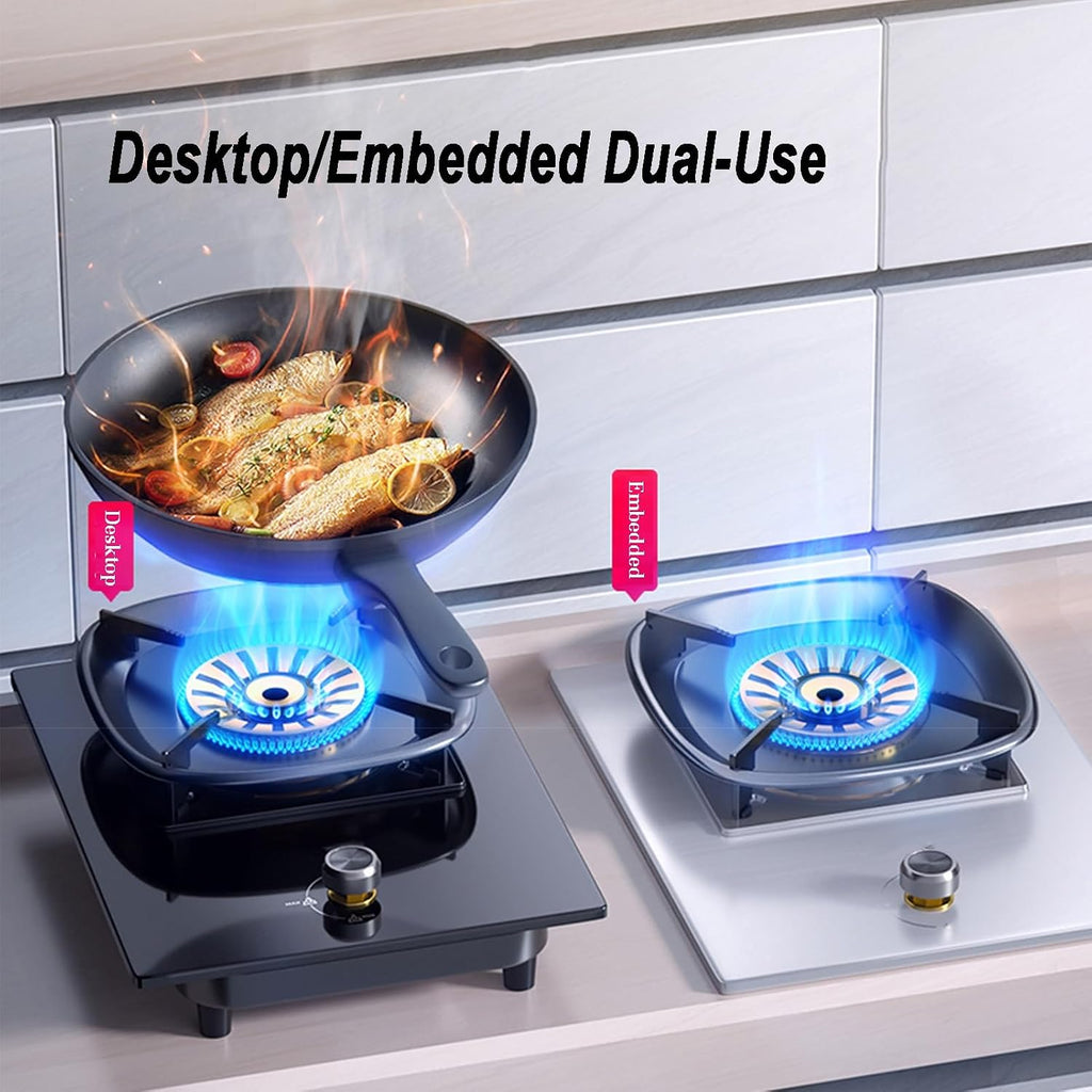 Gas Cooker,Stainless Steel 5.2kW Stove,Single-Burner Tabletop Built-in Gas Cooker,for Family Restaurants Food Stalls(NG)