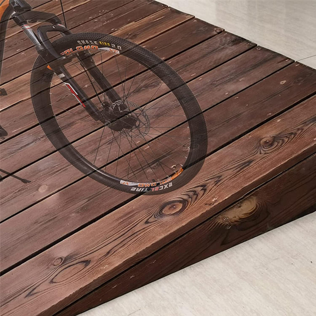 GUENZO Threshold Ramp, Rampsfor Sweeper Walkers Wheelchairs, Threshold Ramp Wooden for Home/Front Door/Yard/Doorways, 3-10 Inch Rise Entry Anti-Slip Transition Ramp(60x50x10cm (23.6x19.7x4))