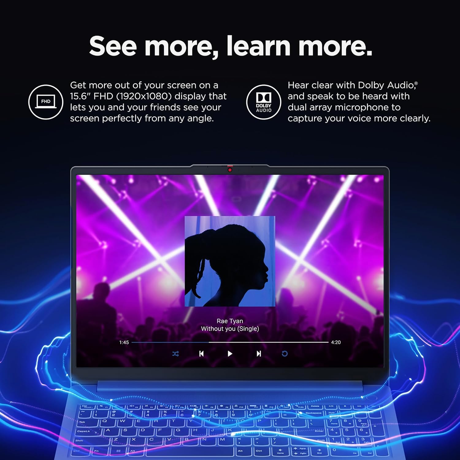 Lenovo IdeaPad Slim 3 - Everyday Laptop - Lightweight - Windows 11-15.6' FHD - 8GB Memory - 256GB Storage - AMD Ryzen 5 7520U - Abyss Blue