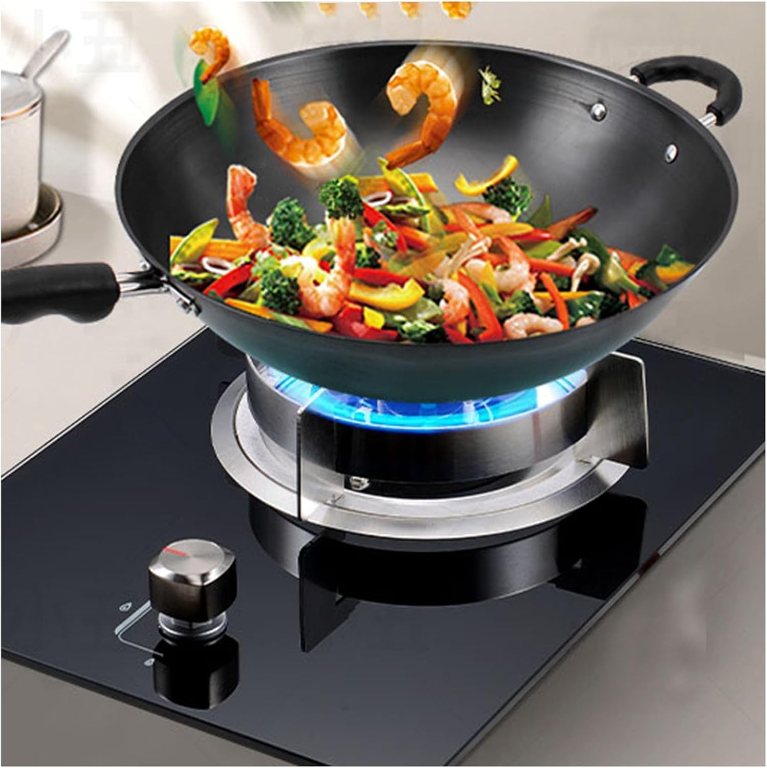Portable Gas Stove,1 Burner Propane Stove,Tempered Glass Max 17742.4BTU with Pulse Electronic Ignition Suitable for Apartments or Kitchens(black) (Color : LPG)