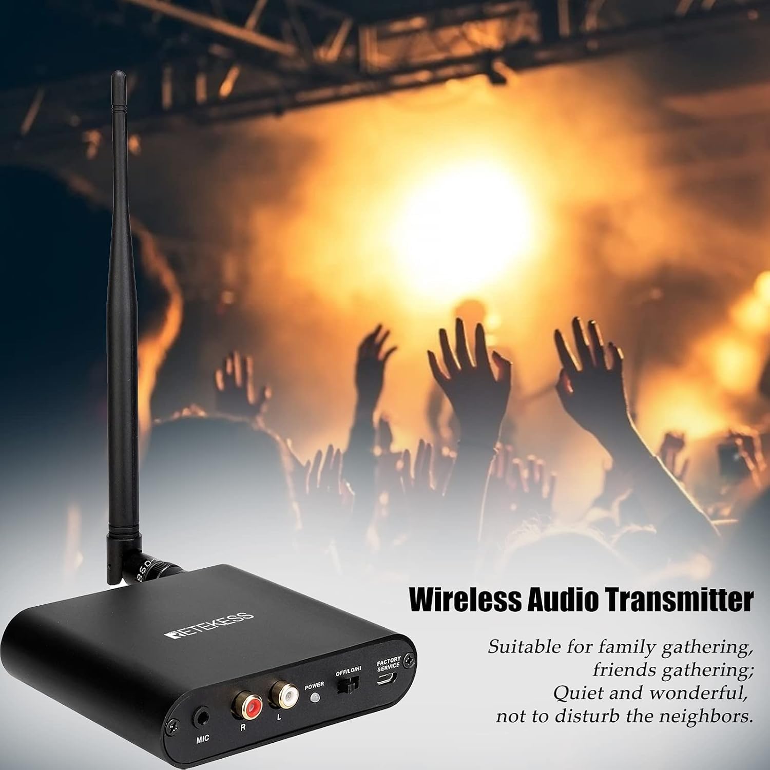 Retekess TA003 Silent Disco Headphone System (1 Transmitter)