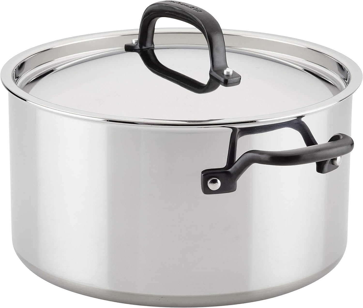 KitchenAid 5-Ply Clad Polished Stainless Steel Cookware Pots and Pans Set, Cookware Set (10 Piece)