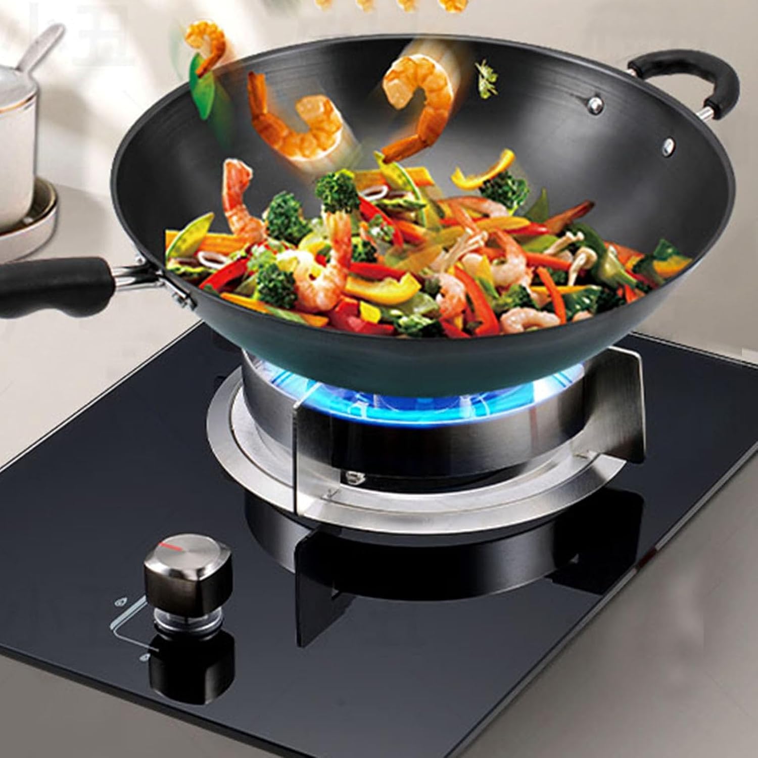 Gas Stove,Tempered Glass Gas Cooktop,1 Burners with Thermocouple Protection,NG/LPG Convertible,Suitable for Home and Commercial Use,5.2KW/17742.4BTU (Color : NG)