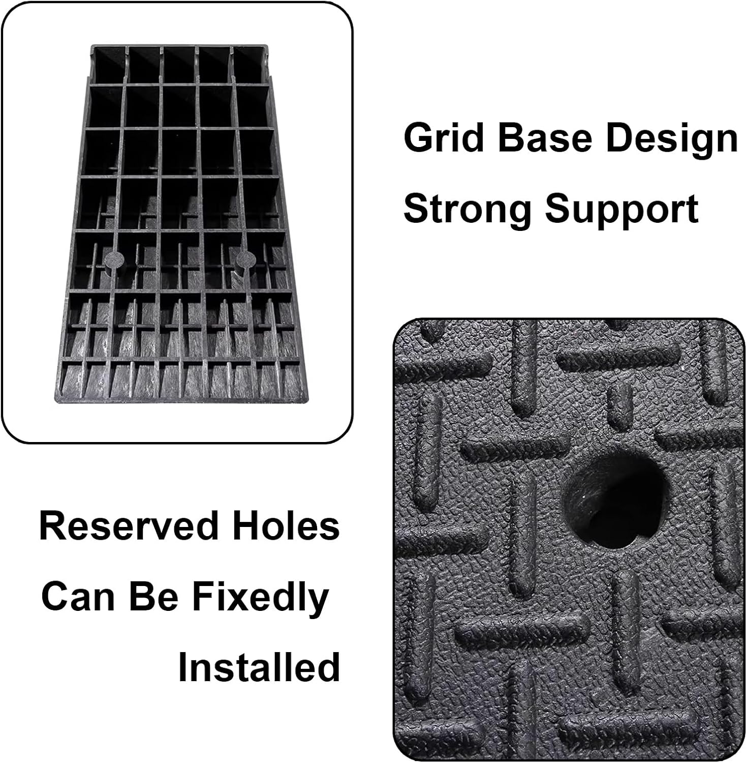 Rubber and Plastic Curb Ramp, Multiple, Threshold Ramp, Strong Load-Bearing, Suitable for Entryway, Bike, Pets, Sidewalk(100 * 25 * 10cm/39 * 10 * 4in)