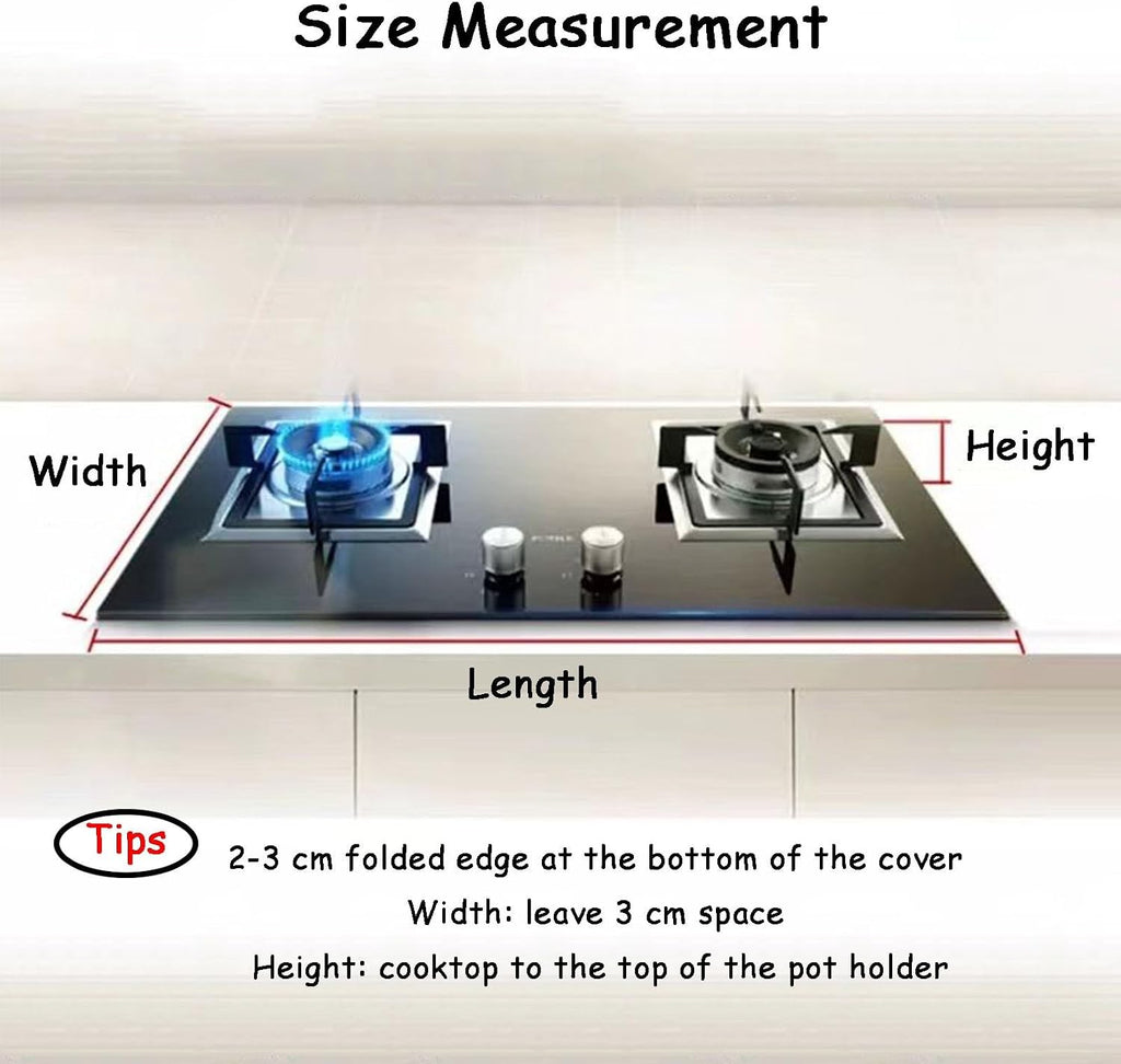 Gas Stove Cover Board 30 Inch Stovetop Cover L-Shaped Folded Edge Induction Cooker Holder for Counter Space, Sink, Rv，Electric Stove(80x50x7 cm)