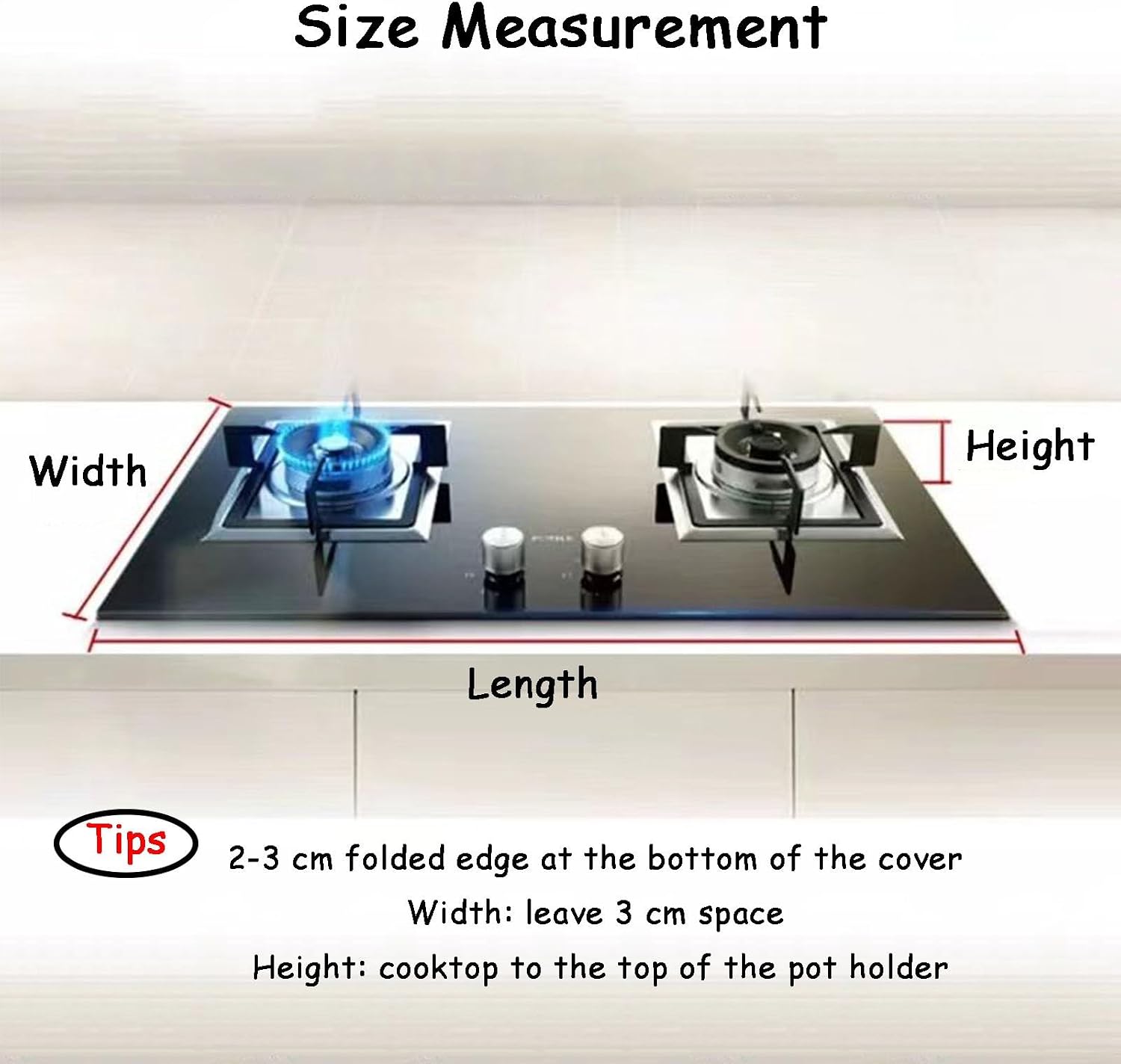 Gas Stove Cover Board 30 Inch Stovetop Cover L-Shaped Folded Edge Induction Cooker Holder for Counter Space, Sink, Rv，Electric Stove(80x50x7 cm)