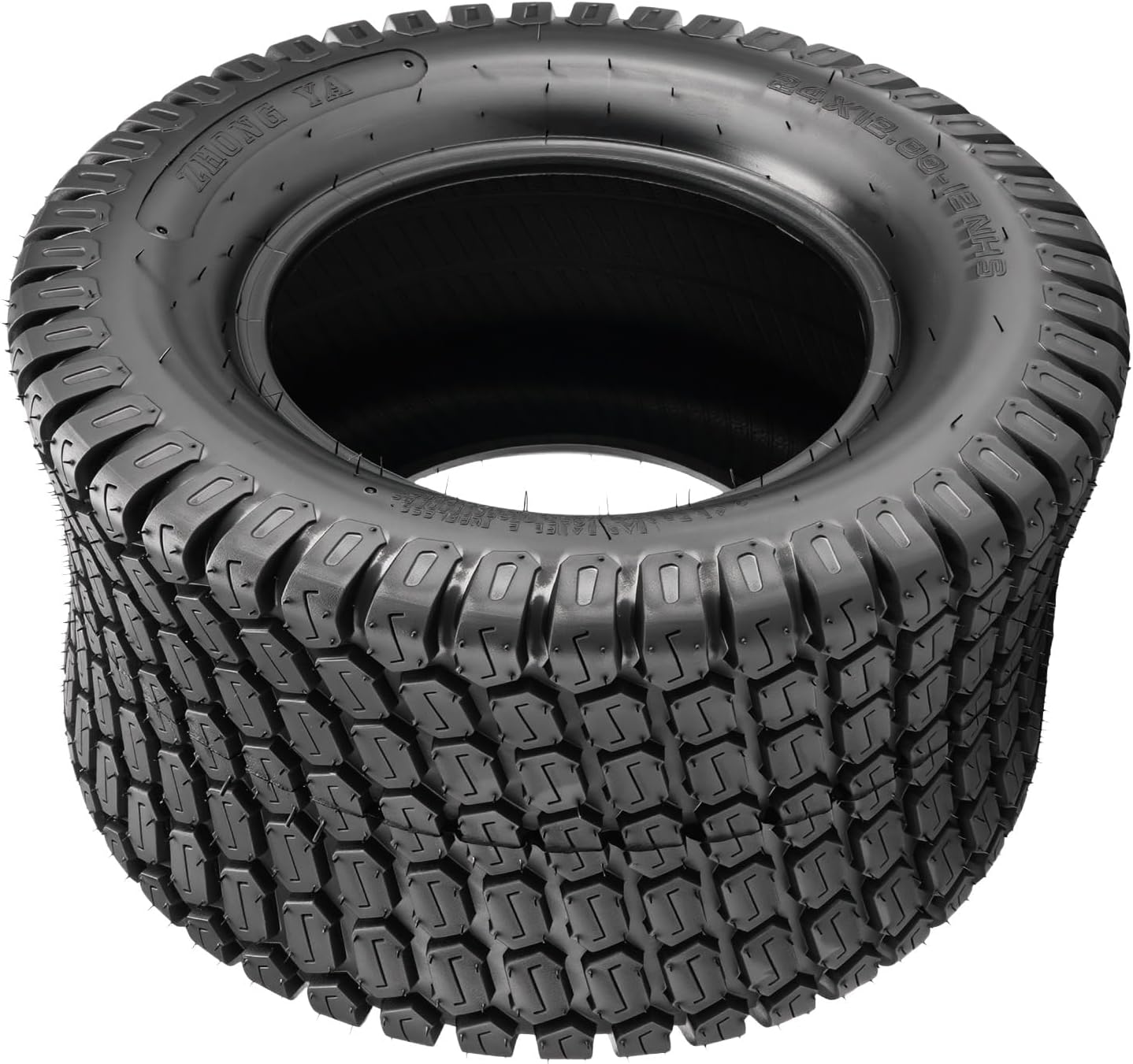 KAX 24x12-12 Lawn Mower Tires,24x12-12 Mud Tires for Off-Road, Golf Carts,4 Ply, 1Pcs,Tubeless Z-160