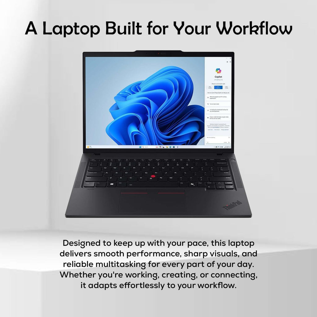 Lenovo ThinkPad T14 Gen 5 AI Business Laptop 14.0' IPS FHD+ (Intel Core Ultra 7 155U(>i7-13700H), 16GB DDR5, 1TB SSD, Copilot, Backlit KB, Fingerprint, 2 Thunderbolt 4, 5MP Webcam, DKZ Hub, Win11P)
