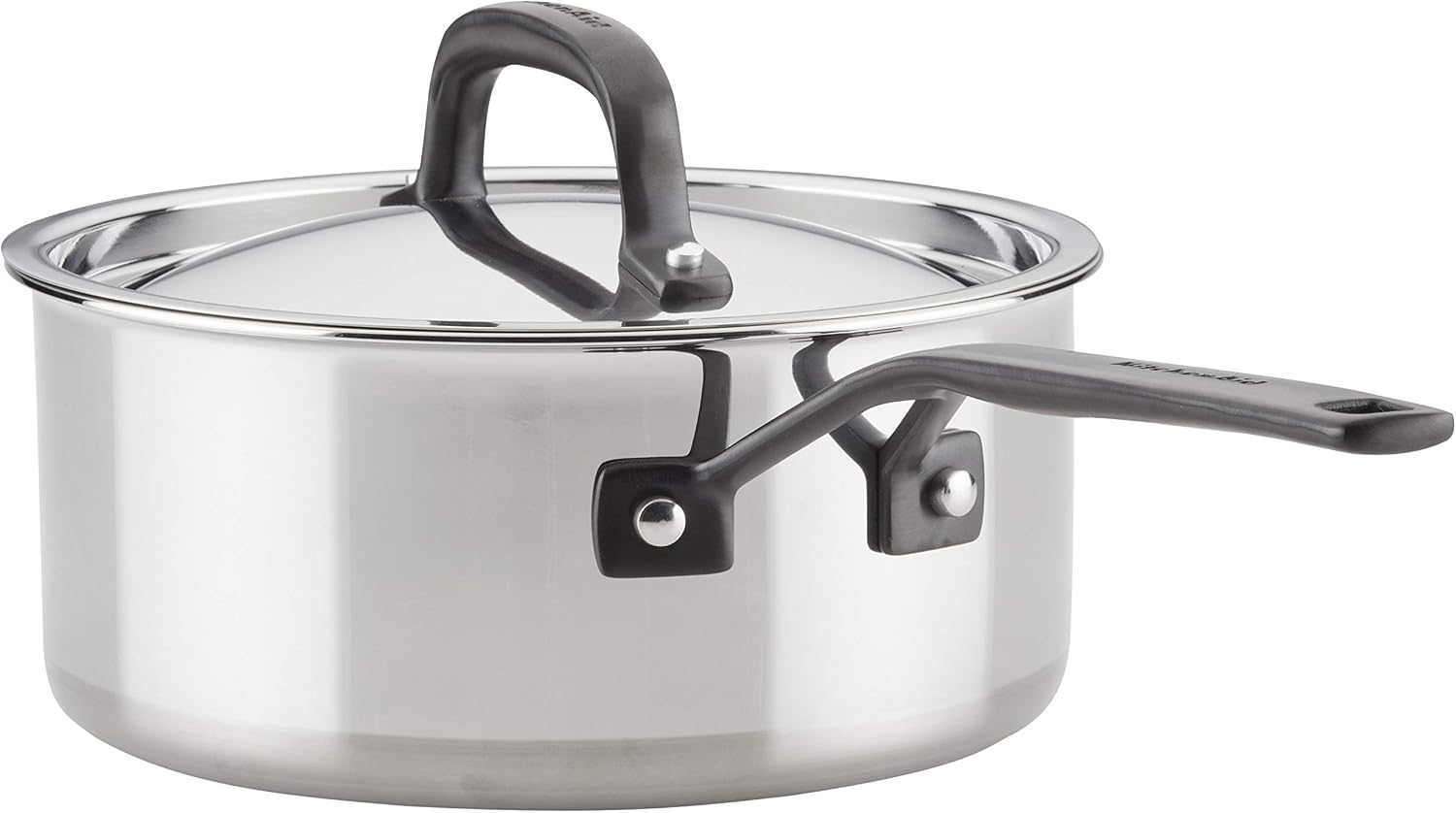 KitchenAid 5-Ply Clad Polished Stainless Steel Cookware Pots and Pans Set, Cookware Set (10 Piece)
