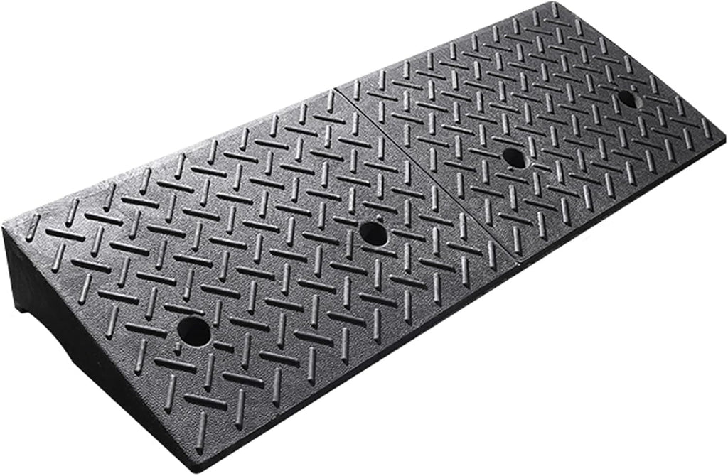 Rubber and Plastic Curb Ramp, Multiple, Threshold Ramp, Strong Load-Bearing, Suitable for Entryway, Bike, Pets, Sidewalk(100 * 35 * 13cm/39 * 14 * 5.1in)
