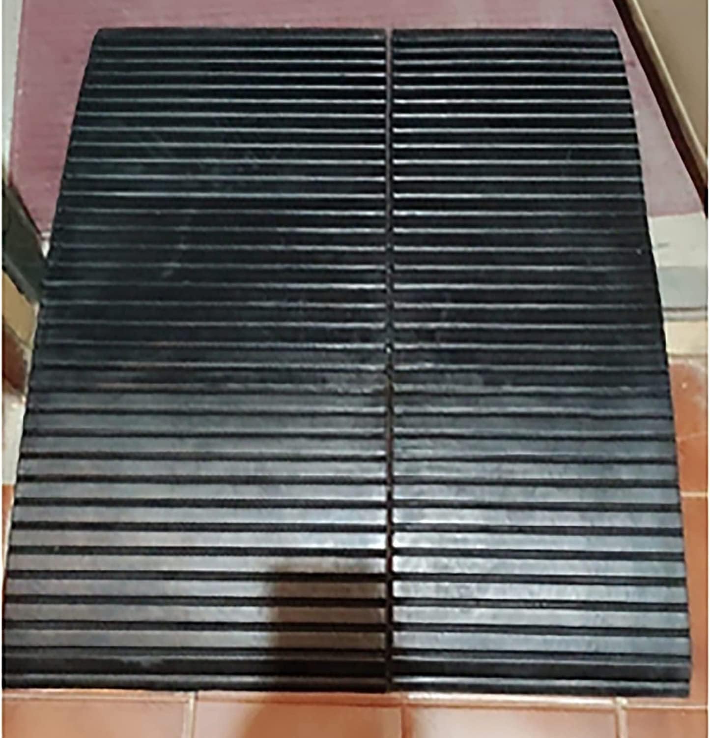 2 Pack Rubber Threshold Ramp, Home Entry Wheelchair Transition Ramp, Mobility Bridge Ramp for Driveway/Sidewalks, Door Ramp for Walkers/Hand Truck