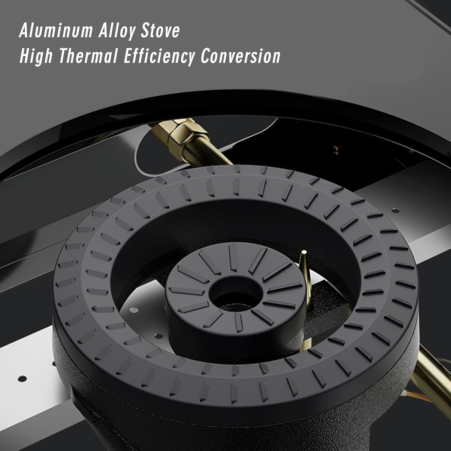 Stainless Steel Gas Cooktop,Desktop 143304 BTU Gas Stove,Single Burner,Flameout Protection,Suitable for Home Use(LPG)