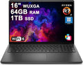 Dell 16 Laptop 16' WUXGA Touchscreen AMD 8-core Ryzen 7 250 64GB DDR5 1TB SSD Backlit ExpressCharge Wi-Fi6 for Creator Designer Business Professional Work Win11Pro