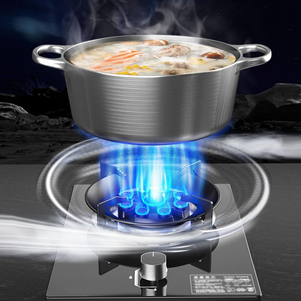 Portable Gas Stove 1 Burner,5.2KW 9-Cavity High-fire Frying Pan,Accidental Flameout Protection Device,LPG/Natural Gas Kit(NG)