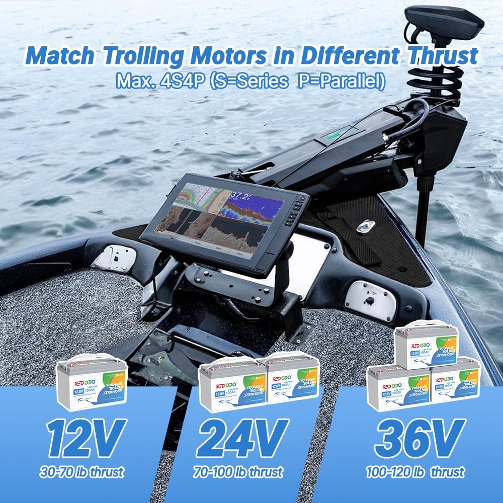 Redodo 12V 100Ah Lithium LiFePO4 Battery, Low-Temp Protection, Built-in 100A BMS, 10-Year Lifetime, Perfect for Cold Areas, Trolling Motor, Boat, RV, Off Grid