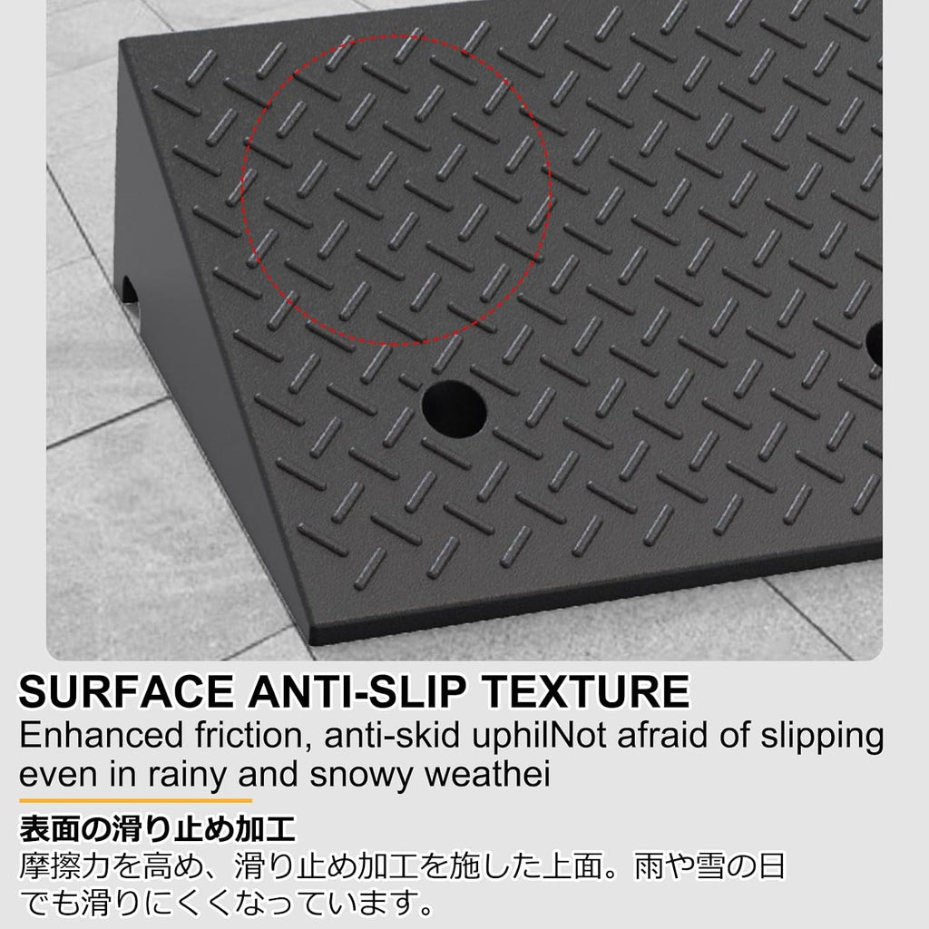 Rubber Curb Ramps,Car Driveway Ramps,Full Range Of Heights,Non-Slip And Wear-Resistant,Strong Load-Bearing Capacity,Suitable For Cars,Door Thresholds,Street Steps(50*50*14cm/19.6*19.6*5.5in)