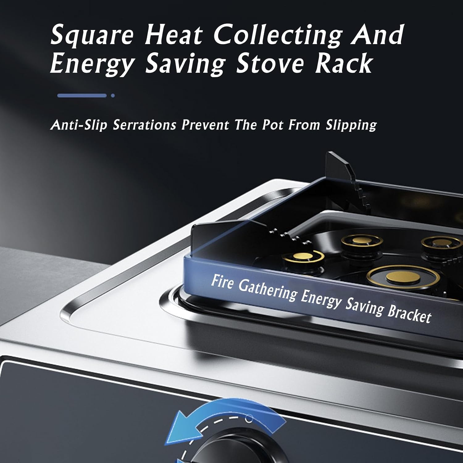 Propane Stove,2 Burners Portable Propane Stove,14330.4BTU High Power Stainless Steel Gas Cooktop for Kitchen Outdoor RV and Apartments(silver) (Color : LPG, Size : Style 2)