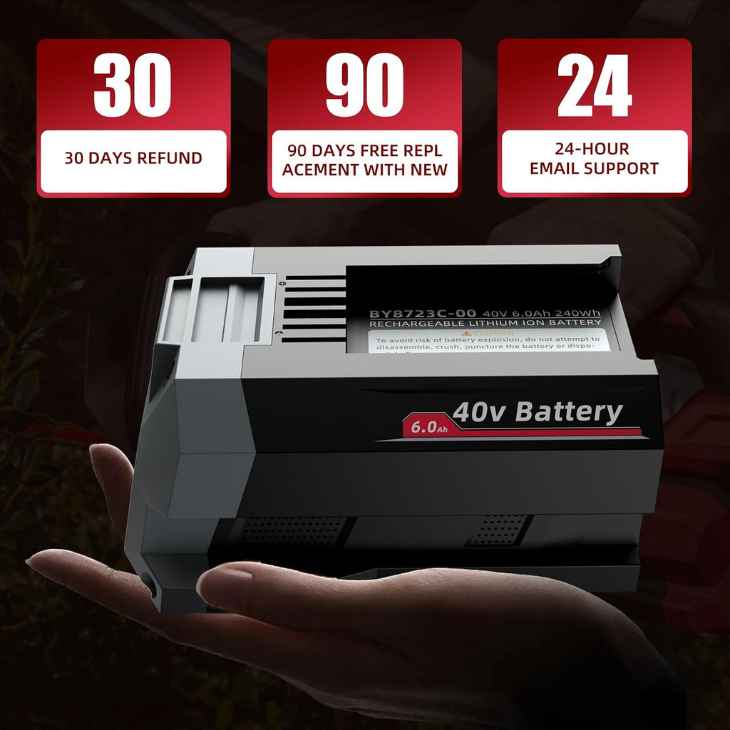 SAPBJ 6.0Ah Battery for SKIL 40V Lithium Battery Replacement, Compatible with PWR CORE 40 40Volt Battery Model BY8708C-01 BY8723C-00 BY8705-00