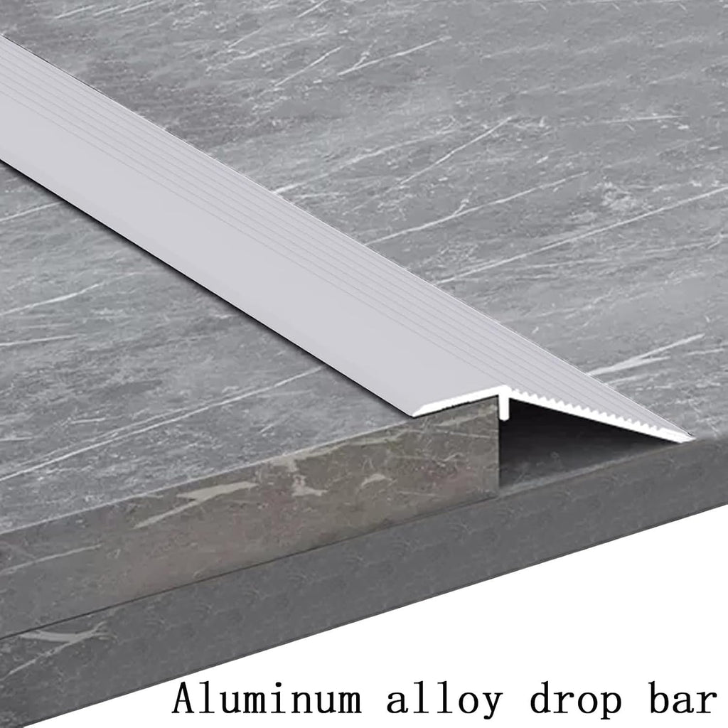 4 Inch Floor Transition Strip Threshold Ramp Aluminum, 36'' Thresholds Reducer for Bridge The Height Gap Between 0.4 to 1.6 Inches for Doorway Ramp Tiles Laminate Planks(Black,450cm(90x5))