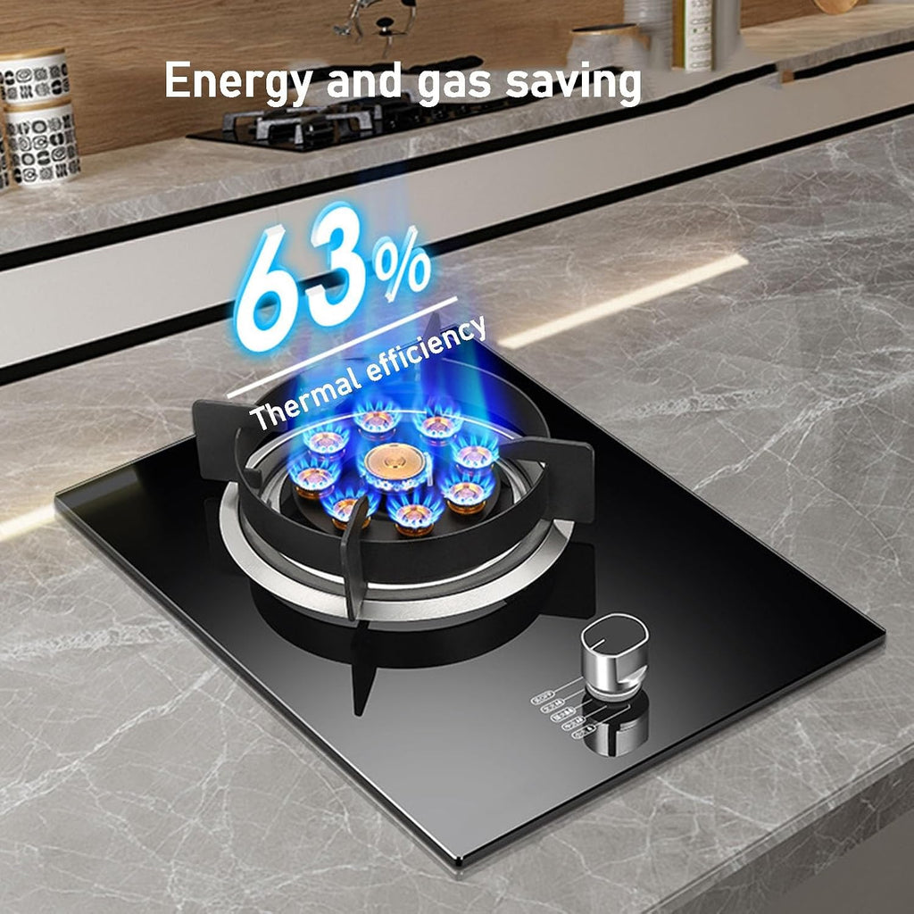 Indoor Gas Stove, NG/LPG Single Burner 5.2kw,Thermocouple Flameout Protection Device Portable Single Stove,for Home(LPG)