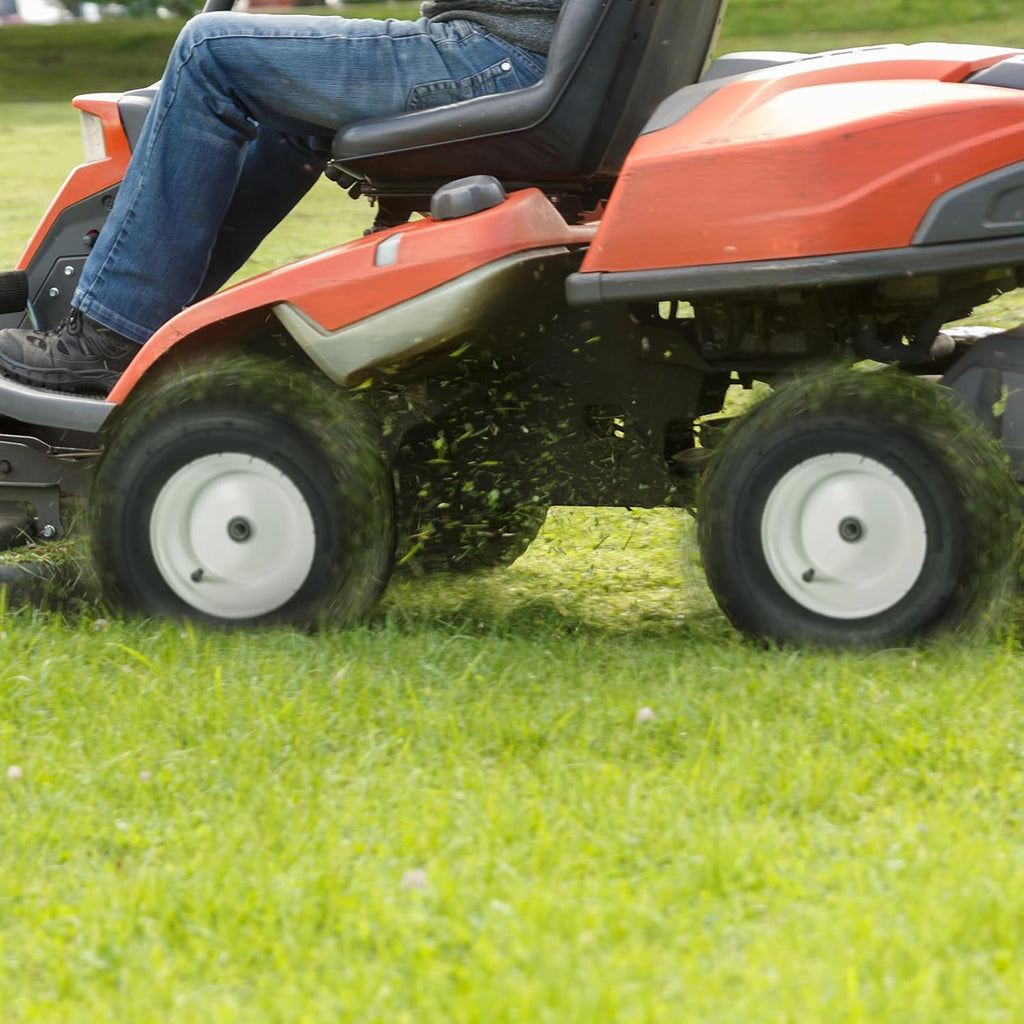 VEVOR Lawn Mower Tires, 16x6.5-8 in Tubeless Tractor Tires with Rim, 2 Pack Tire & Wheel, 3 in Offset Hub, Turf Pneumatic Tires, 3/4 in Bushing Size, 16 PCS Adapters for Riding Mower, Lawn Tractor