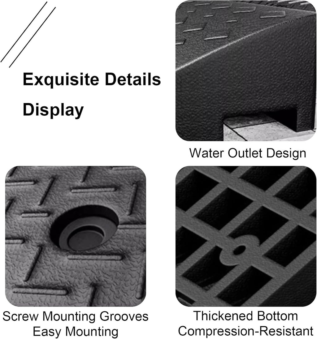 Portable Curb Ramp, Multiple, Threshold Ramp for Home, Sidewalk, Bikes, Motorcycles, Wheelchairs, Good Load-Bearing(50 * 80 * 21cm/20 * 31 * 8.3in)