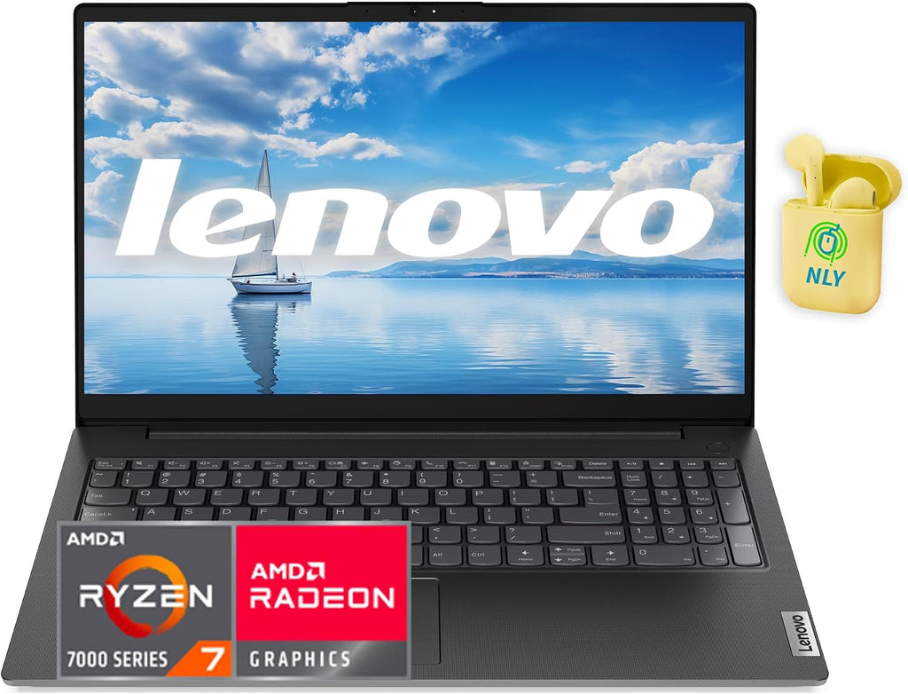 Lenovo V15 G4 15.6' FHD Business Laptop, AMD 8-core Ryzen 7 Processor, 16GB RAM 512GB SSD, Windows 11, WiFi 6, Ethernet, Numeric Keypad, NLY Earphones, Business Black