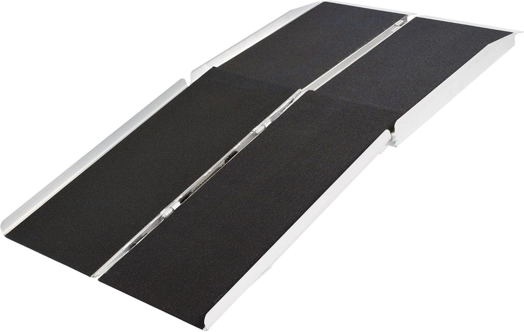 5' Portable Wheelchair Ramp for Home Steps, 600 lb, Scooter, Silver Spring