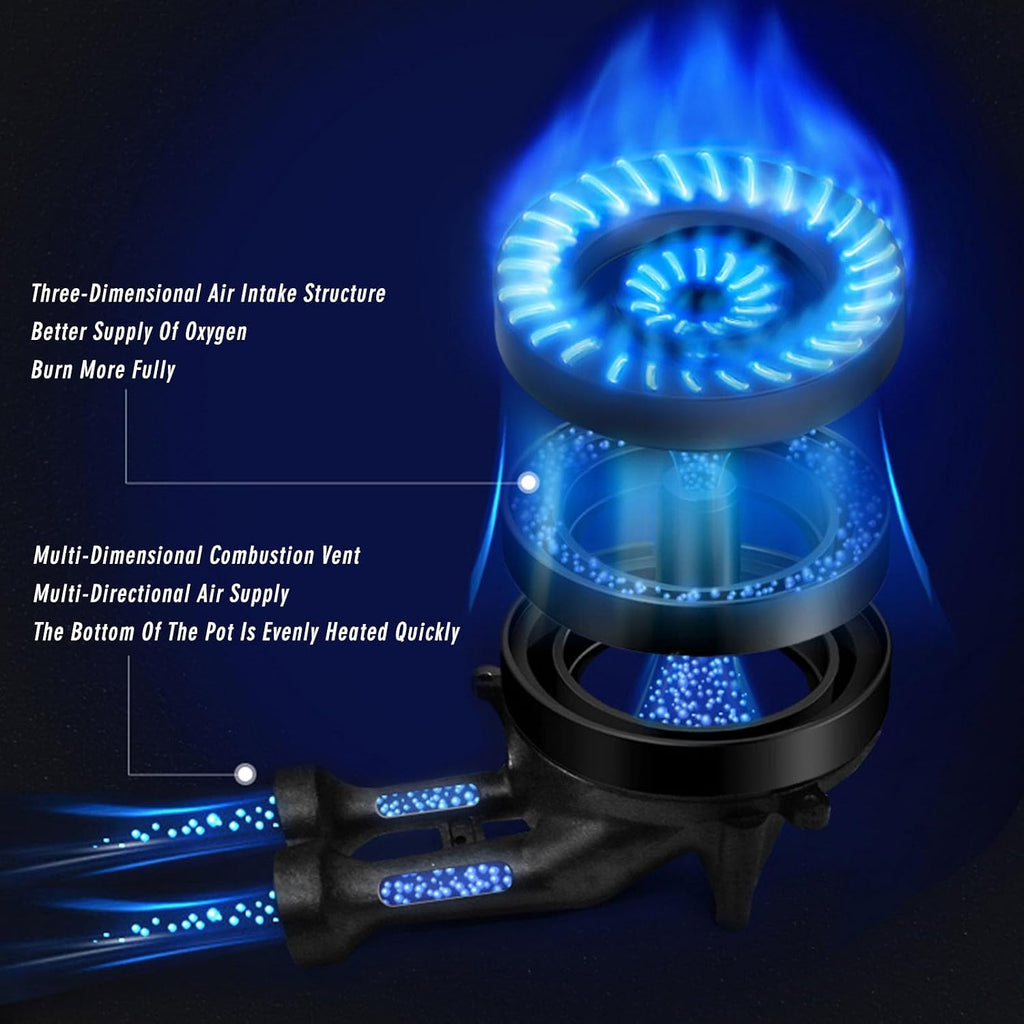 Portable Gas Stove,Cassette Stove,Max 15354BTU Single Burner Cassette Stove Piezo-Ceramic Ignition for Home Use Food Stalls and Canteens (Color : LPG)