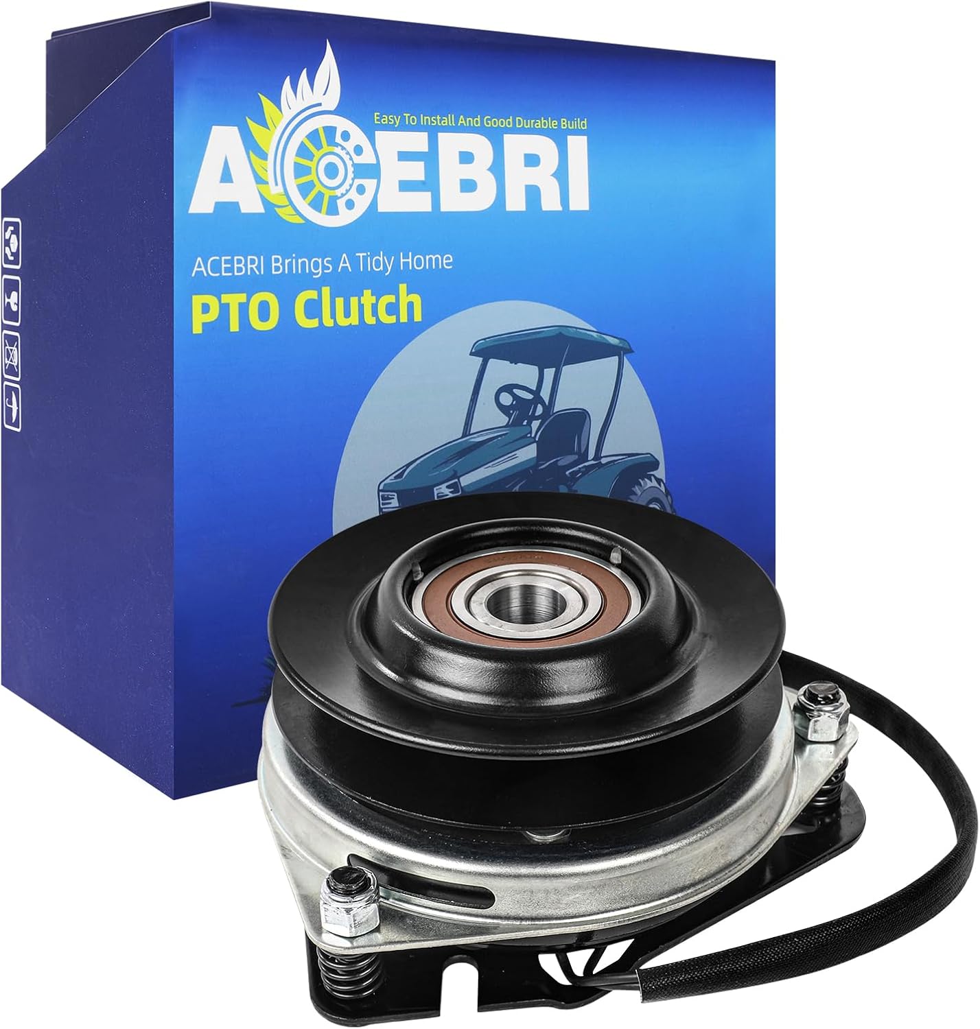 ACEBRI 02002160 PTO Clutch Replacement for MTD: 02002160 02002160P, for Ogura: GT1-CT04, for Rotary: 15782 Pulley OD 5.25 Mower Clutch